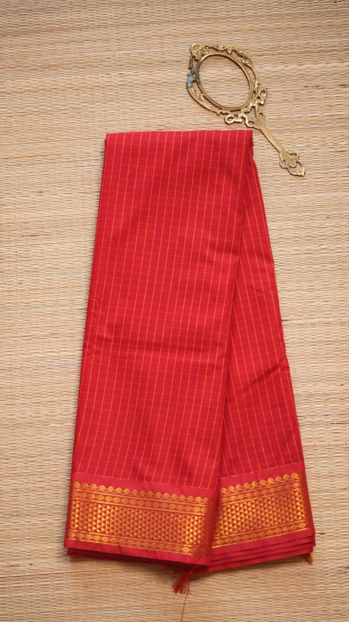 Kanchi Semi Silk Saree -01-03-14-18 (CINNABAR)