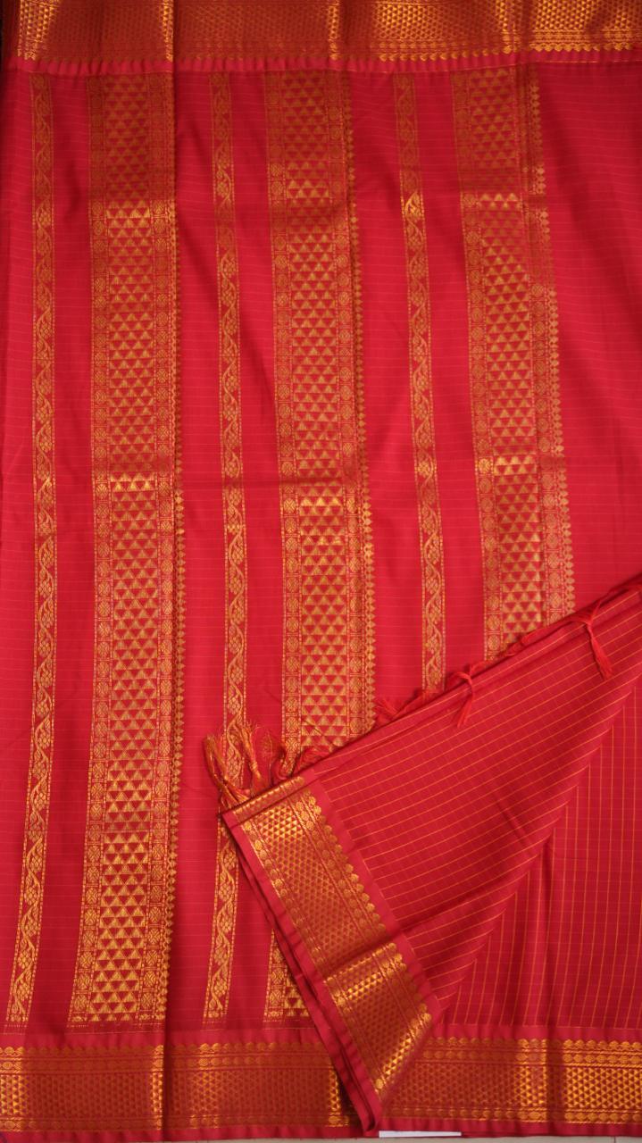 Kanchi Semi Silk Saree -01-03-14-18 (CINNABAR)