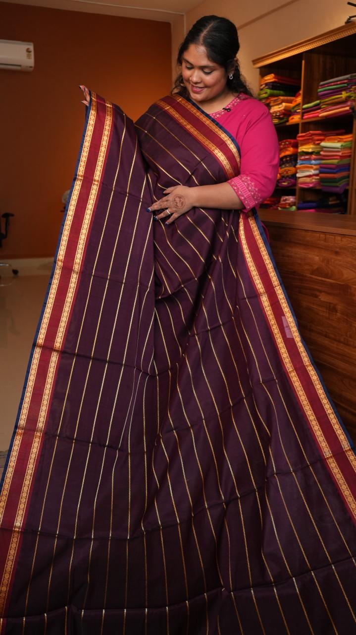 Devendra 10.5 Yards Veldhari Madisar -12-10B-11-10.5Y-03 (CHETTINAD WINE)