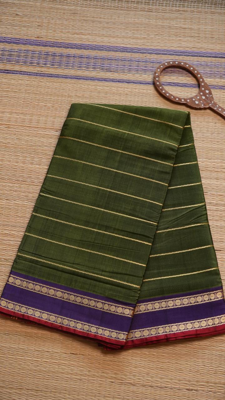 Devendra 10.5 Yards Madisar Veldhari Saree  - 12-12-16-10.5Y.04 (TEMPLE LEAF)