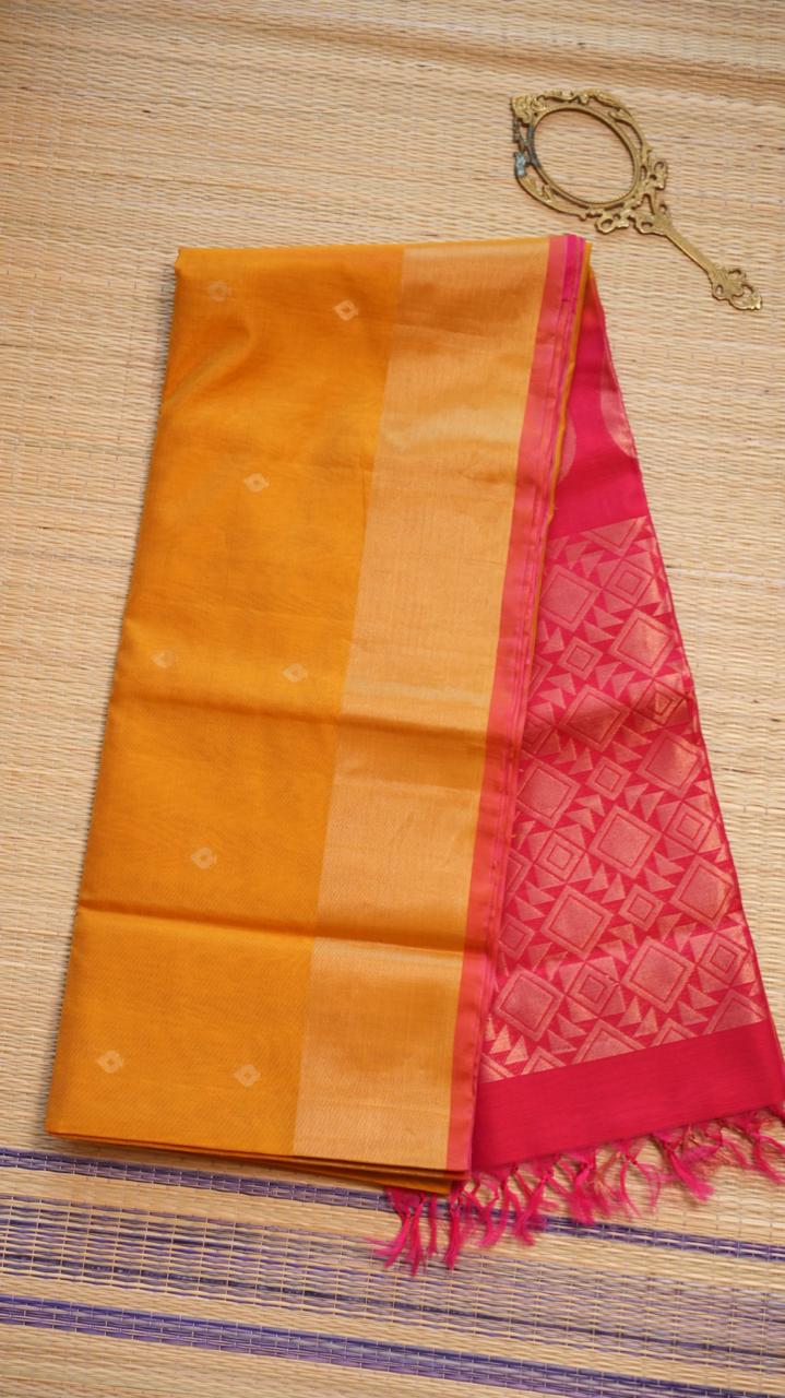 Kora Silk Cotton Saree - 04-04-03-01 (TOPAZ)