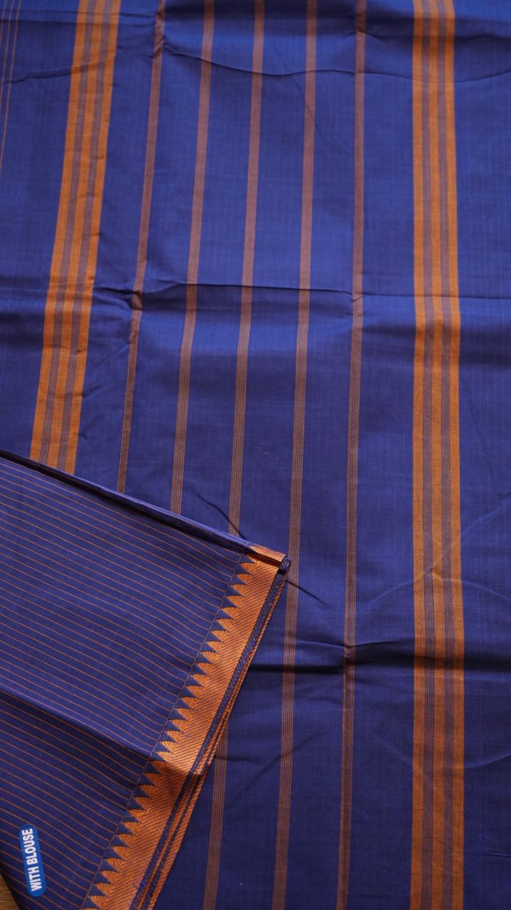Pure Kanchi Cotton saree - 01-03-02-03 (LAZURITE)