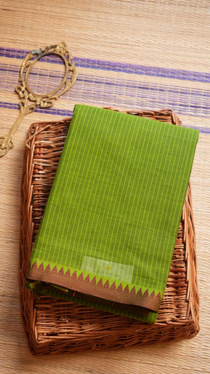 Pure Kanchi Cotton saree - 01-03-02-09 (MANTIS)