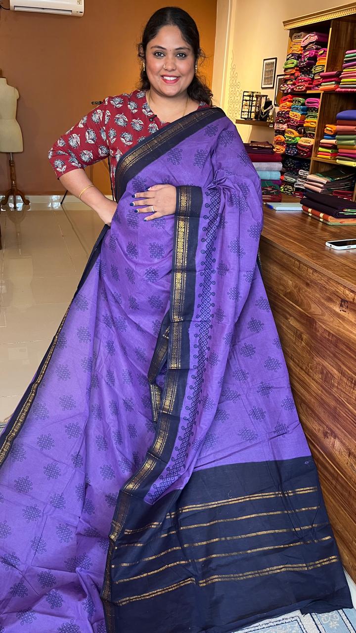 Madurai Cottol Small Border Kolam Saree - 11-05B-11-5.50-03