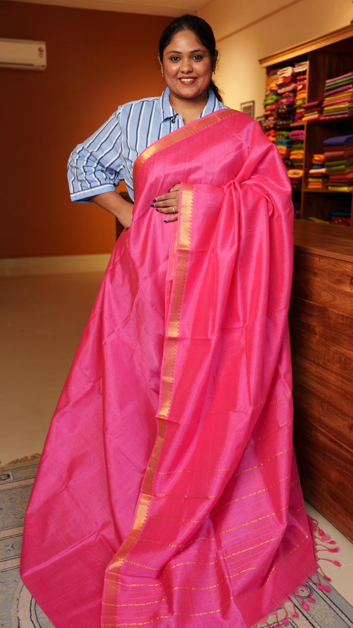 Mangalgiri Silk Cotton Saree - 15-05-02-09 (SURFINIA BLUE)