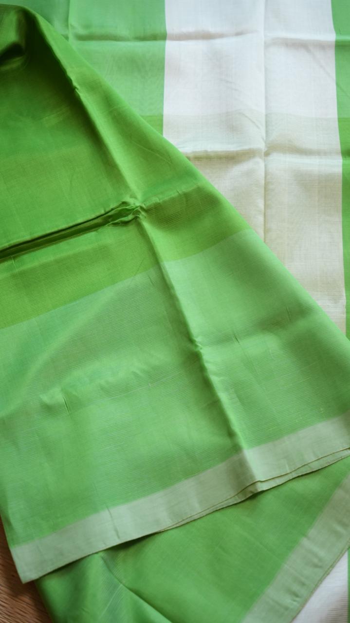 Mangalgiri Silk Cotton Saree - 15-05-01-05 (MINTY PARROT)