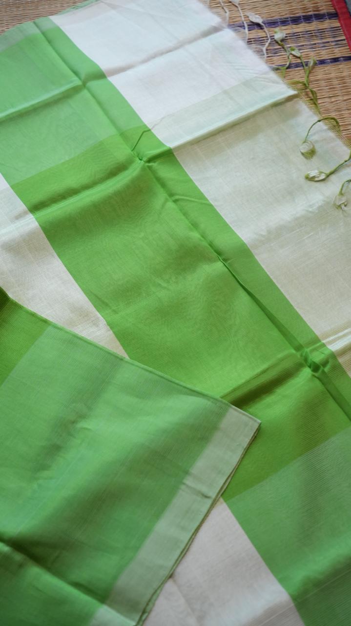 Mangalgiri Silk Cotton Saree - 15-05-01-05 (MINTY PARROT)