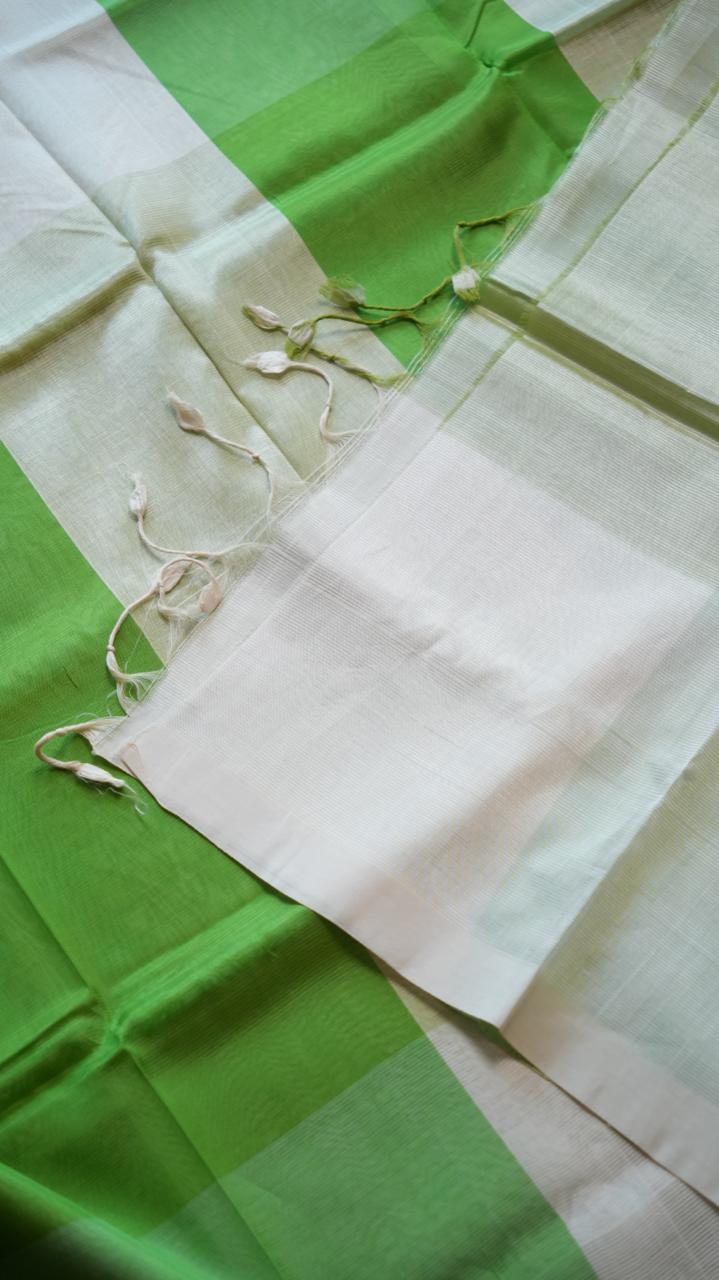 Mangalgiri Silk Cotton Saree - 15-05-01-05 (MINTY PARROT)
