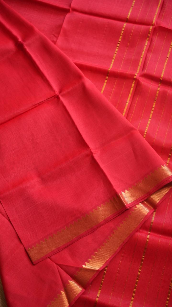 Mangalgiri Silk Cotton Saree - 15-05-02-01 (AMARYLLIS)
