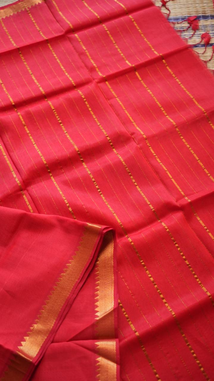 Mangalgiri Silk Cotton Saree - 15-05-02-01 (AMARYLLIS)