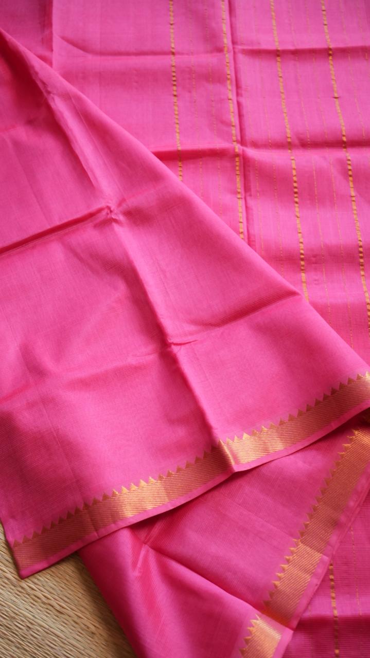 Mangalgiri Silk Cotton Saree - 15-05-02-09 (SURFINIA BLUE)