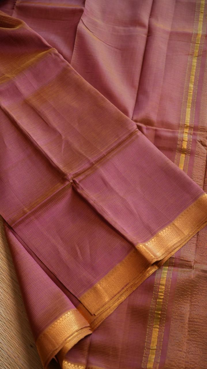 Mangalgiri Silk Cotton Saree - 15-05-02-16 (DUSTY MAUVE MAGNOLIA)