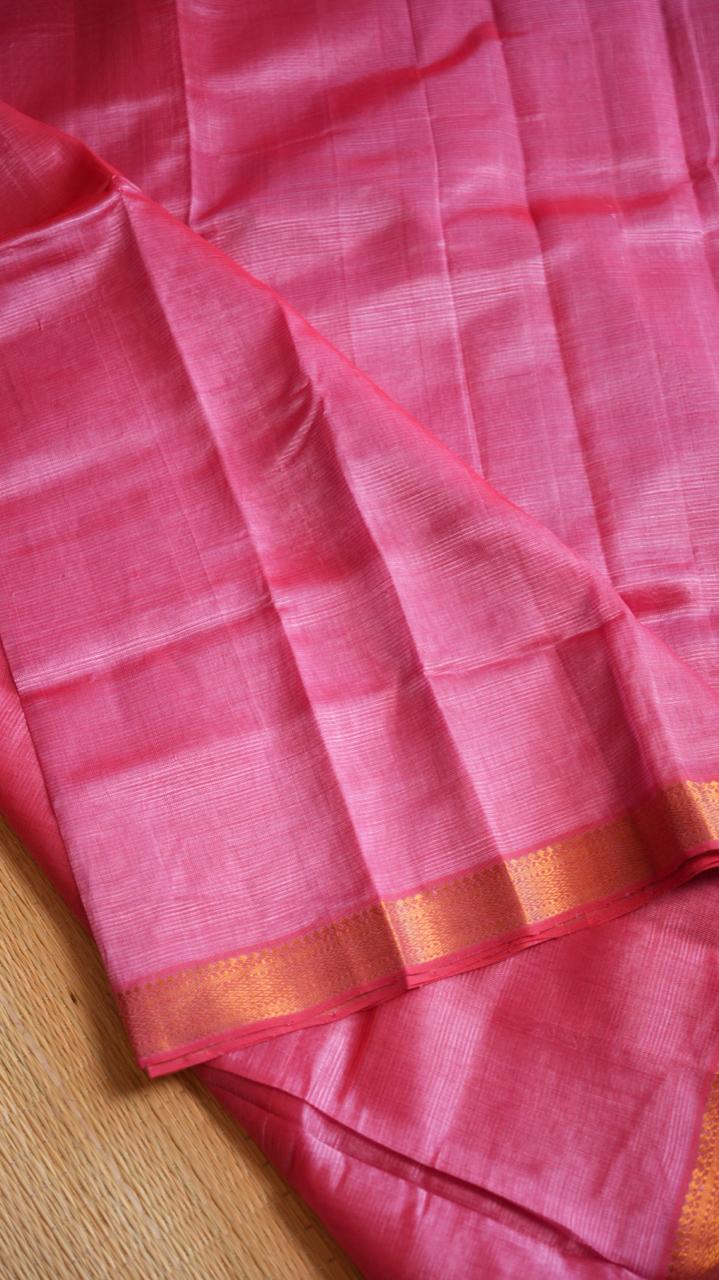Mangalgiri Silk Cotton Saree - 15-05-02-12 (RHODODENDRON)