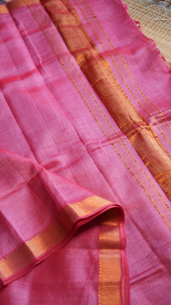 Mangalgiri Silk Cotton Saree - 15-05-02-12 (RHODODENDRON)