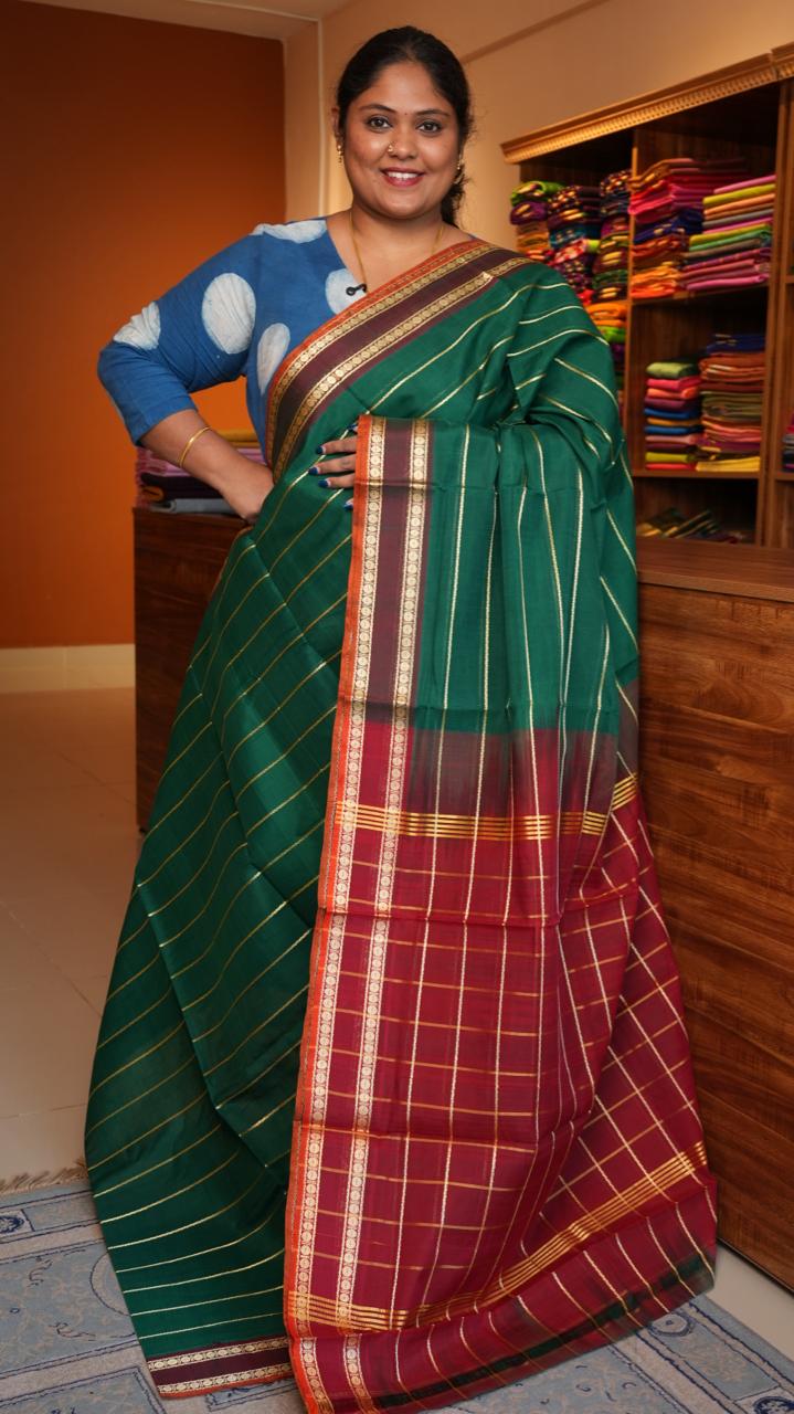 Devendra 6.25 Yards Saree  - 11-05B-02-6.25Y-01 (KARUVEPPILAI)