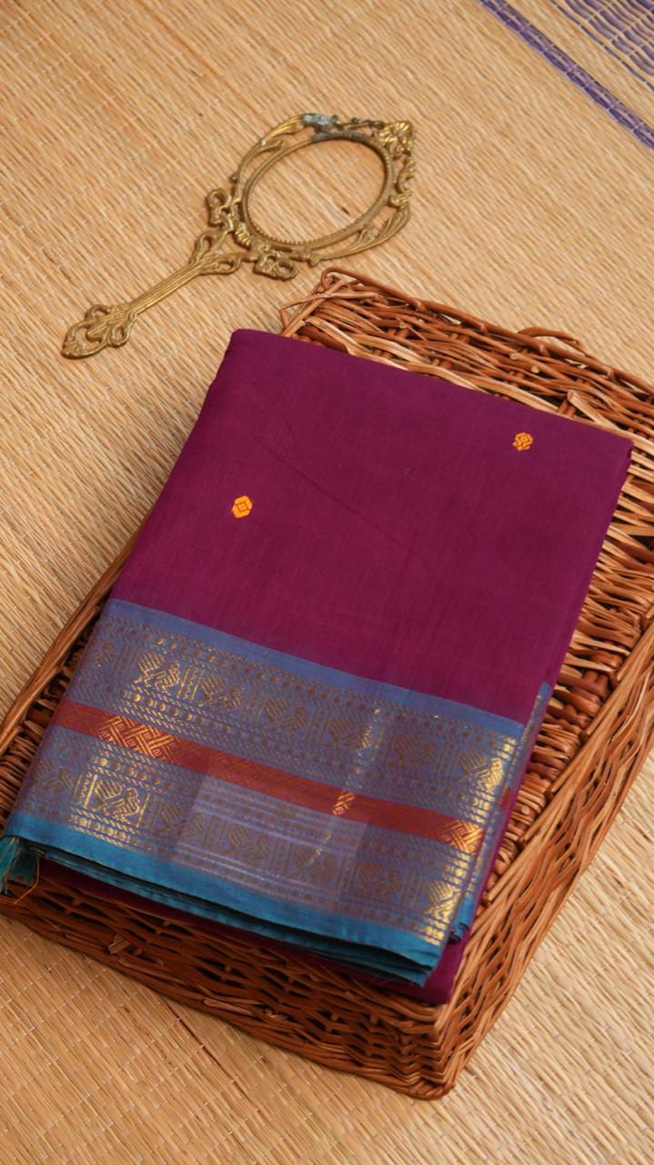 Kanchi Cotton Saree - 01-03-03-10 (MULBERRY SILK)