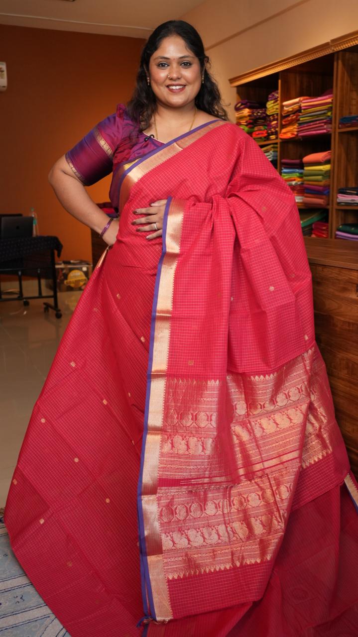 Grand Kanchi Cotton Sarees - 01-03-20-PCS-01 ( SEVVARALI)