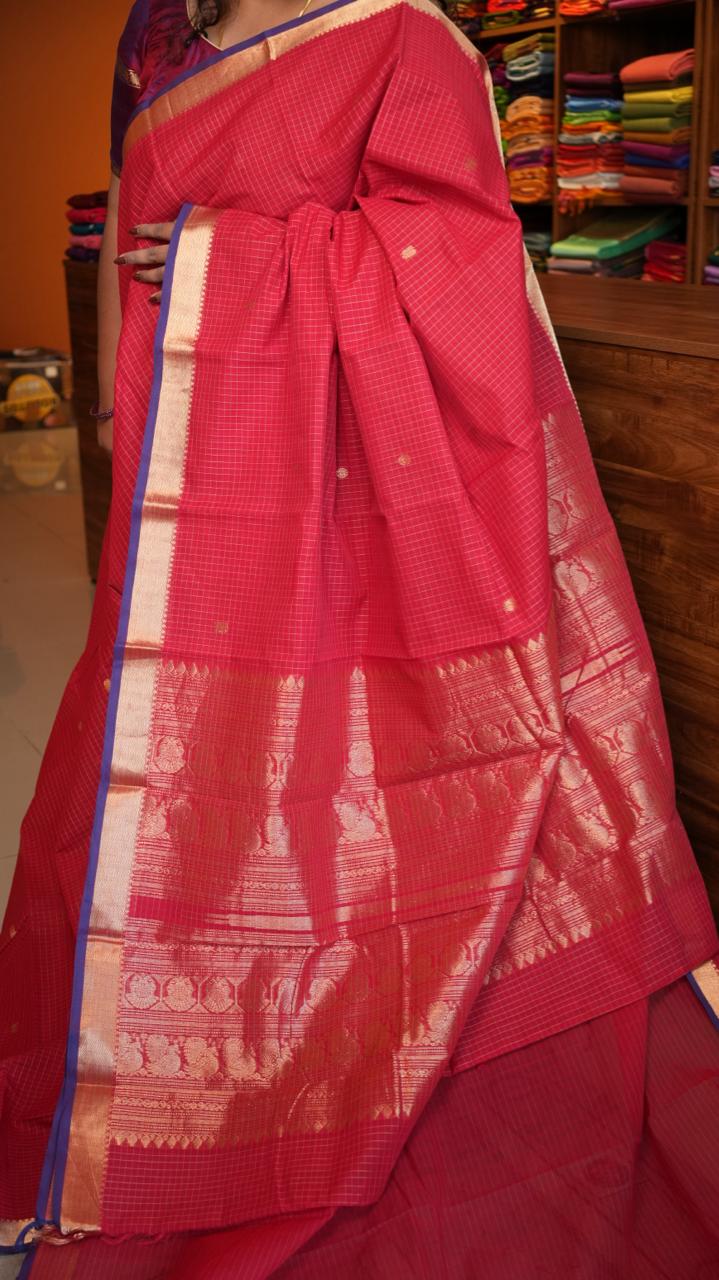 Grand Kanchi Cotton Sarees - 01-03-20-PCS-01 ( SEVVARALI)
