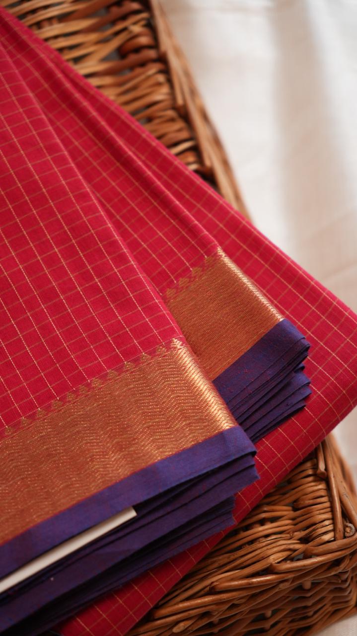 Grand Kanchi Cotton Sarees - 01-03-20-PCS-01 ( SEVVARALI)