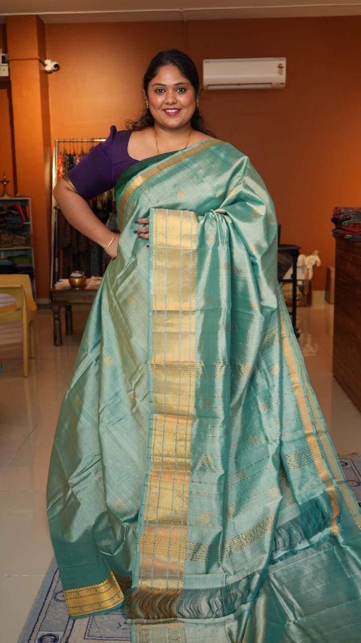 Mangalgiri Kanchi Border Saree - 15-04-03-07 (GODAVARI NEERU)