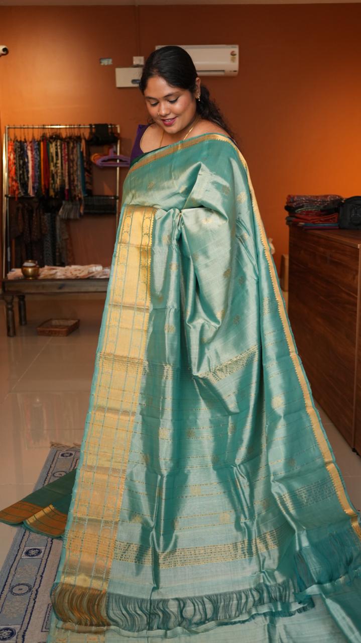 Mangalgiri Kanchi Border Saree - 15-04-03-07 (GODAVARI NEERU)