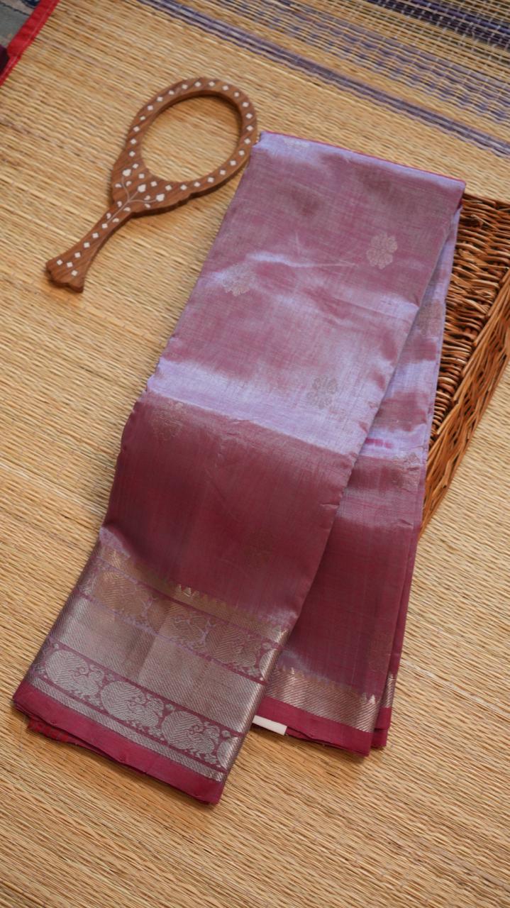 Mangalgiri Kanchi Border Saree - 15-04-03-03 ( GULABI REKHA)
