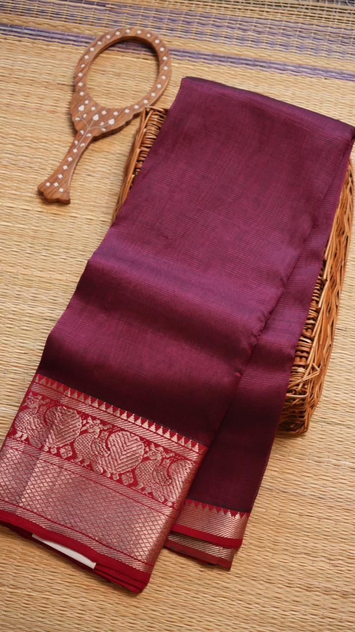 Mangalgiri Kanchi Border Saree - 15-05-01-08 (  NEREDU PANDU)