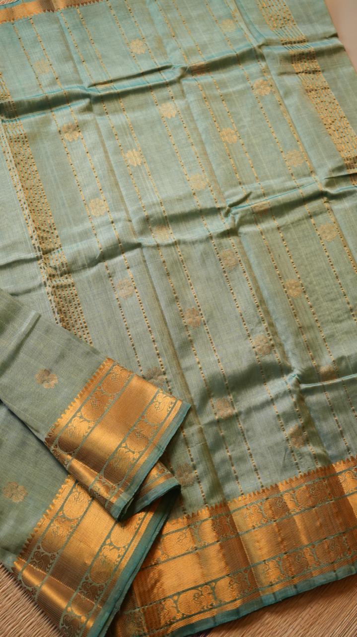 Mangalgiri Kanchi Border Saree - 15-04-03-07 (GODAVARI NEERU)