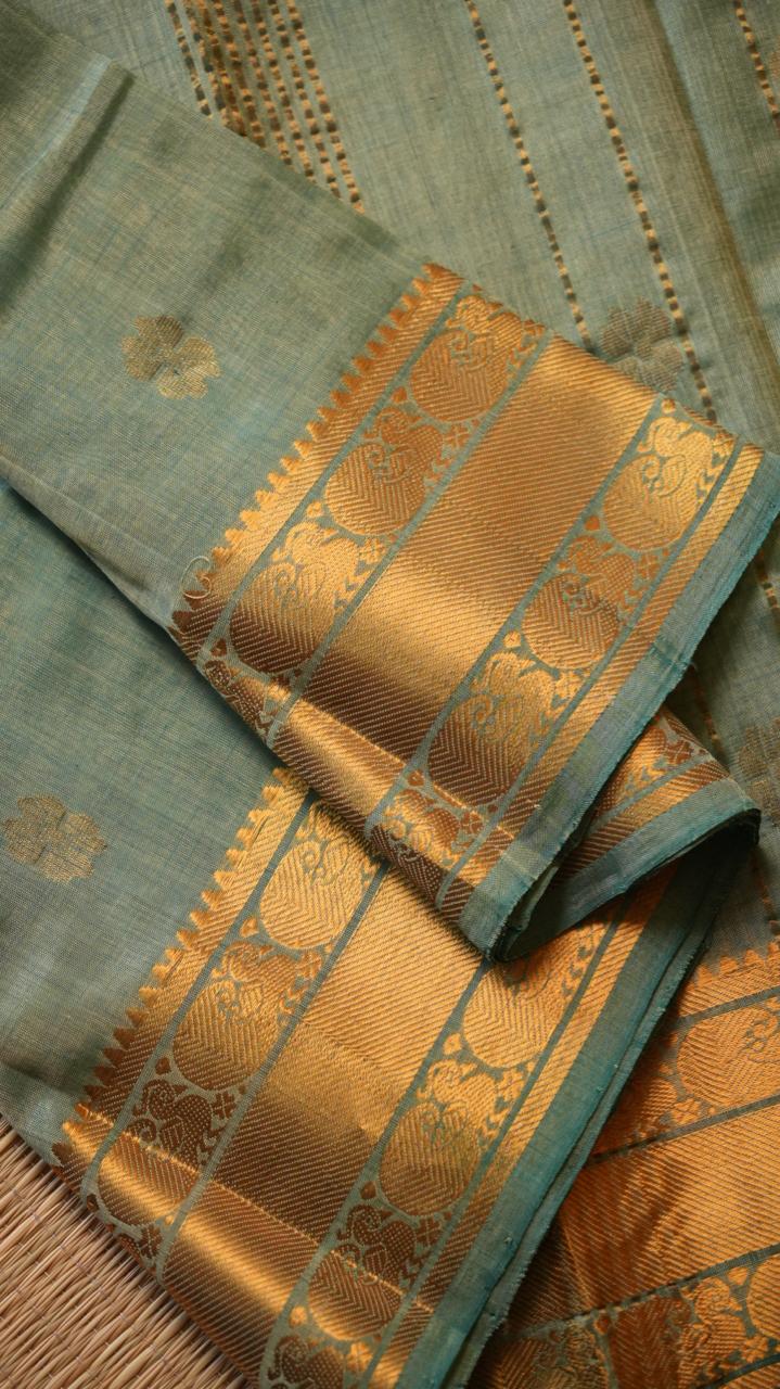 Mangalgiri Kanchi Border Saree - 15-04-03-07 (GODAVARI NEERU)