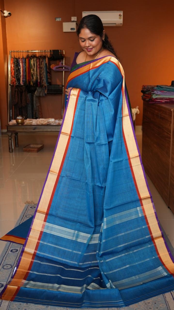 Devendra 7 Yards Saree - 11-03-07-7Y-01 (ANANDA NEELAM)