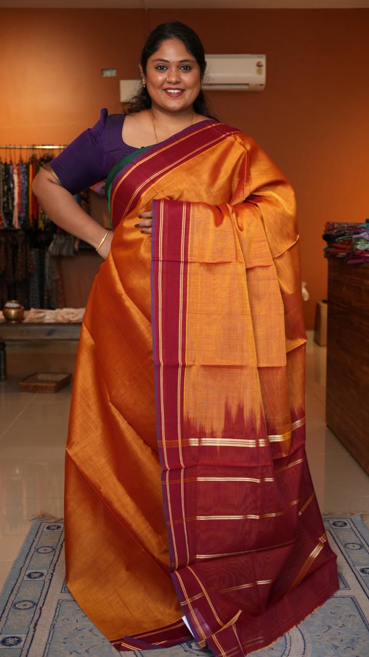 Devendra 6.25 Yards Saree - 11-02B-6.25Y-01-08 (MANJAL)