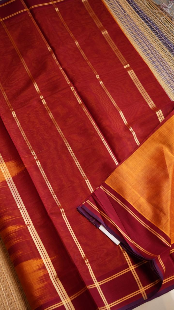 Devendra 6.25 Yards Saree - 11-02B-6.25Y-01-08 (MANJAL)