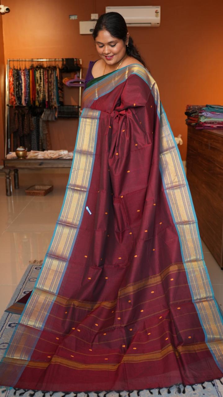 Kanchi Cotton Saree - 01-03-03-05 (SENGARUMBU)