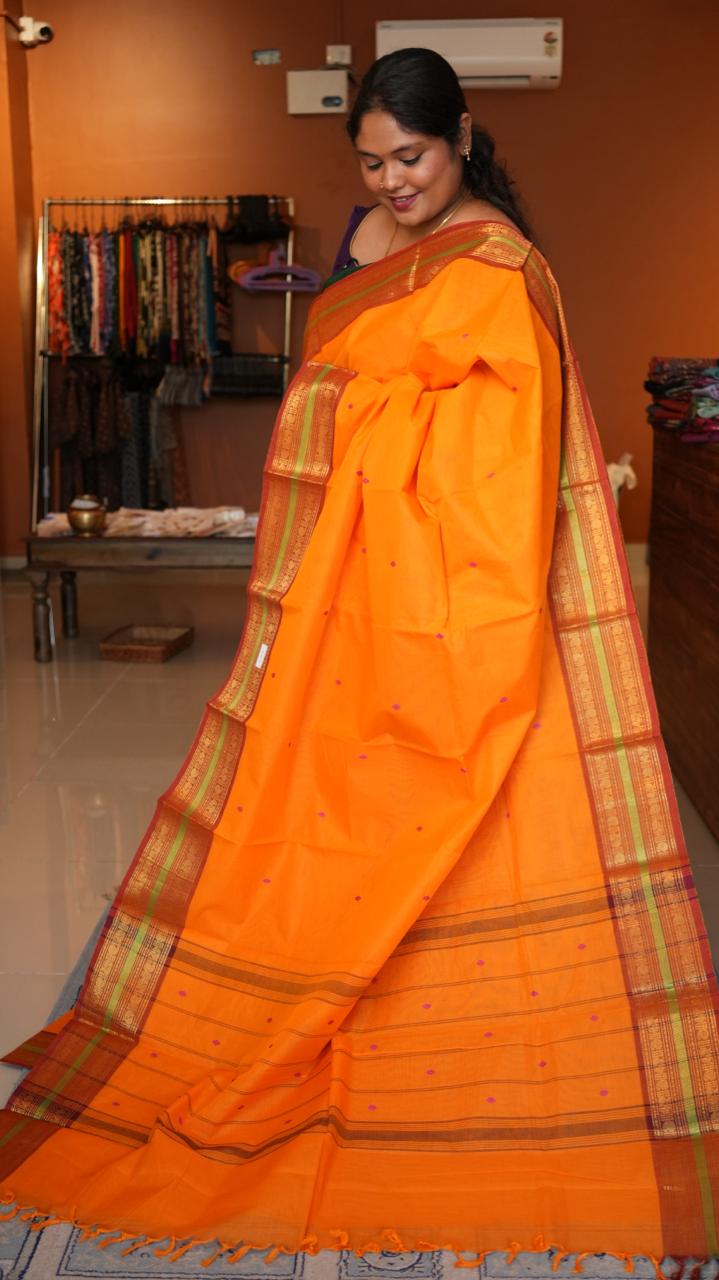 Kanchi Cotton Saree - 01-03-03-18 (SENTHOORAM)