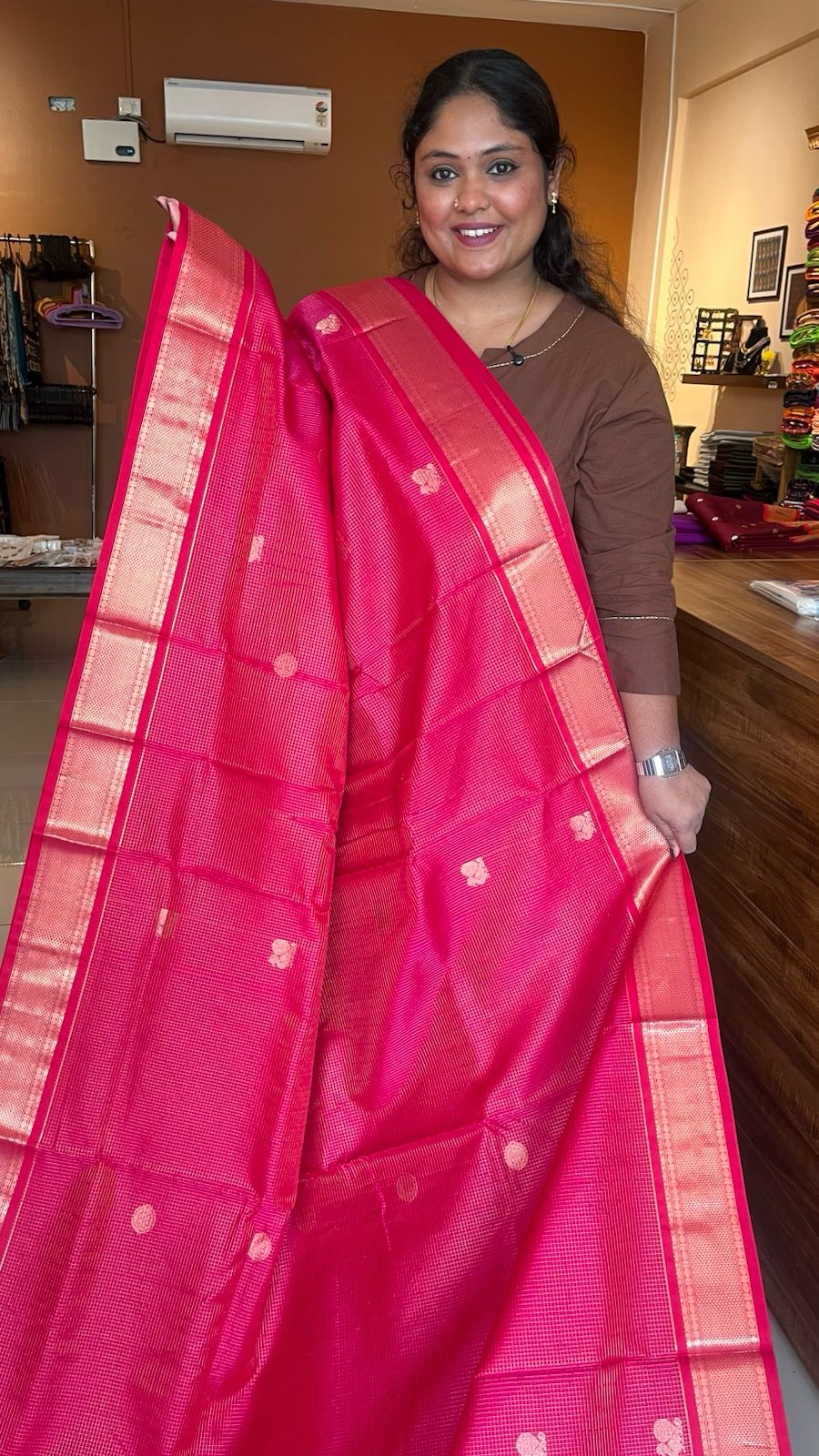 Mercerised Pure Kanchivaram Silk Cotton Madisar - 01-03-11-02