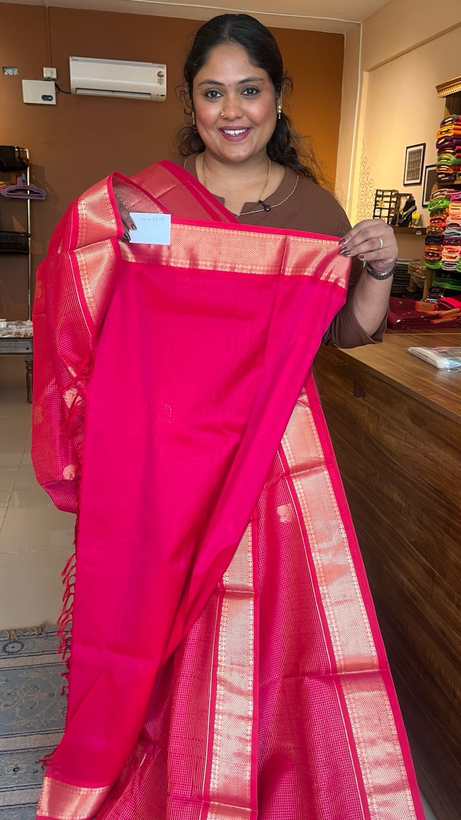 Mercerised Pure Kanchivaram Silk Cotton Madisar - 01-03-11-02