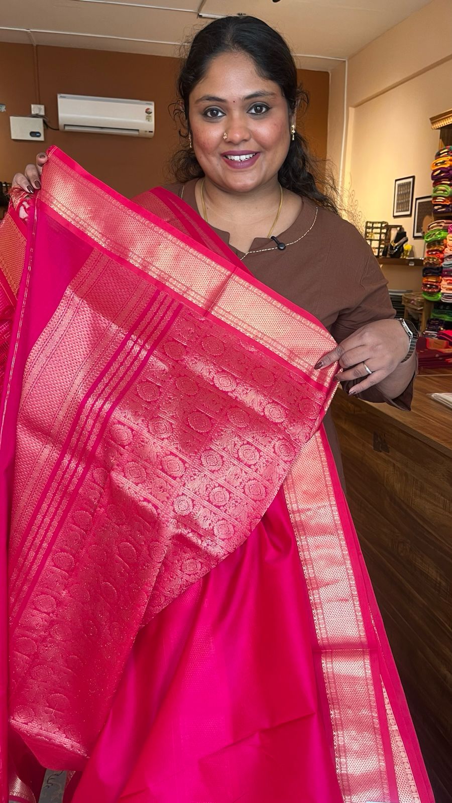 Mercerised Pure Kanchivaram Silk Cotton Madisar - 01-03-11-02