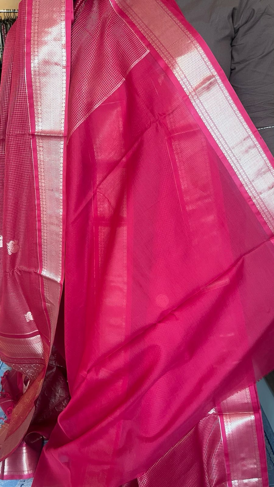 Mercerised Pure Kanchivaram Silk Cotton Madisar - 01-03-11-03