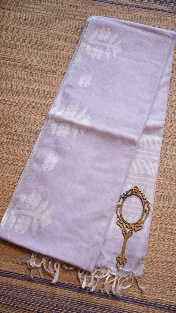 Baghalpuri Pure Linen Saree - 06-06-01-14 (RAPUNZEL)