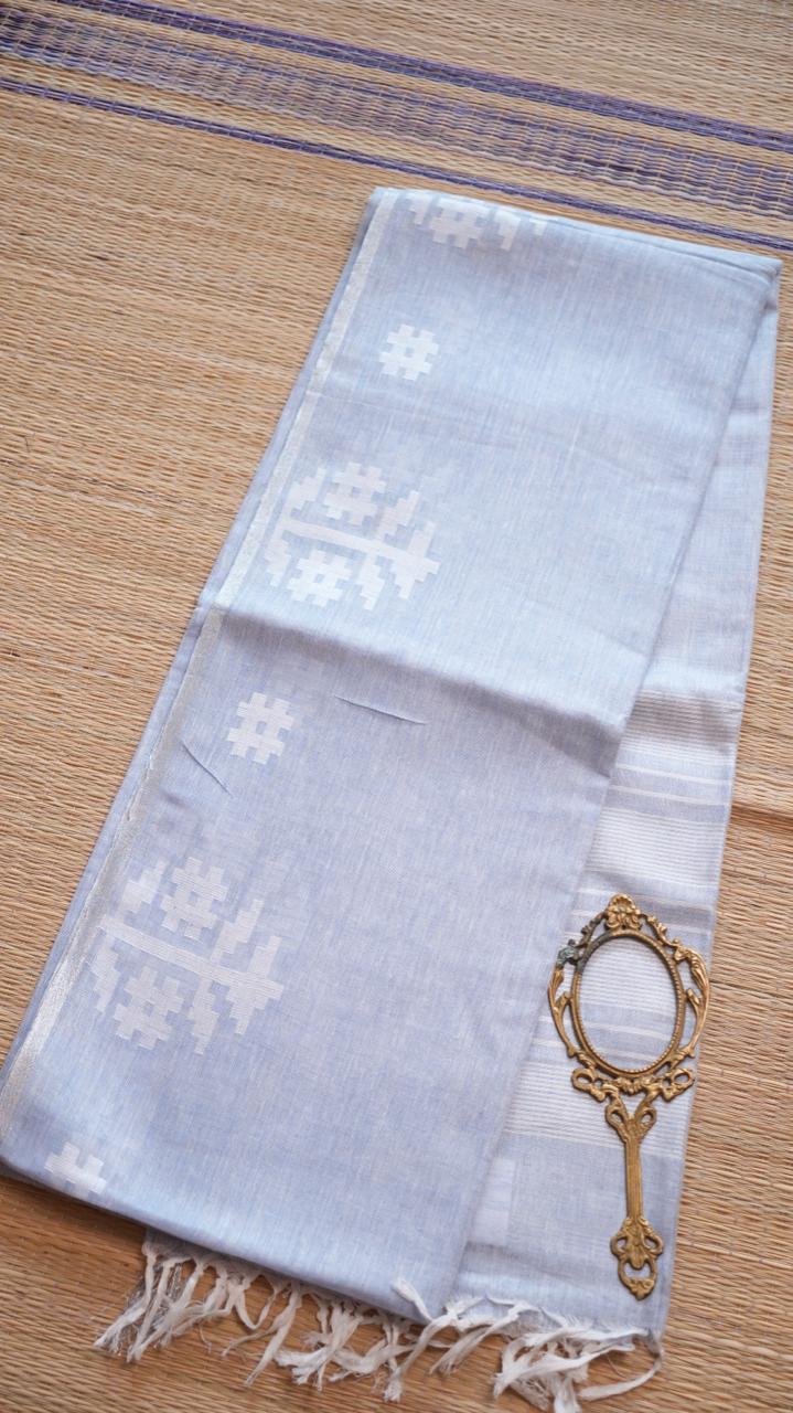 Baghalpuri Pure Linen Saree - 06-06-01-16 (MARIE CAT)