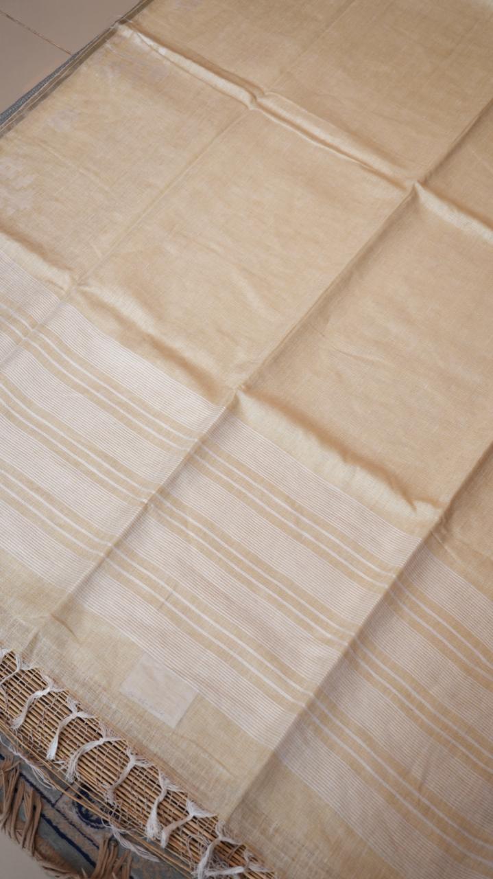 Baghalpuri Pure Linen Saree - 06-06-01-15 (BELLE)