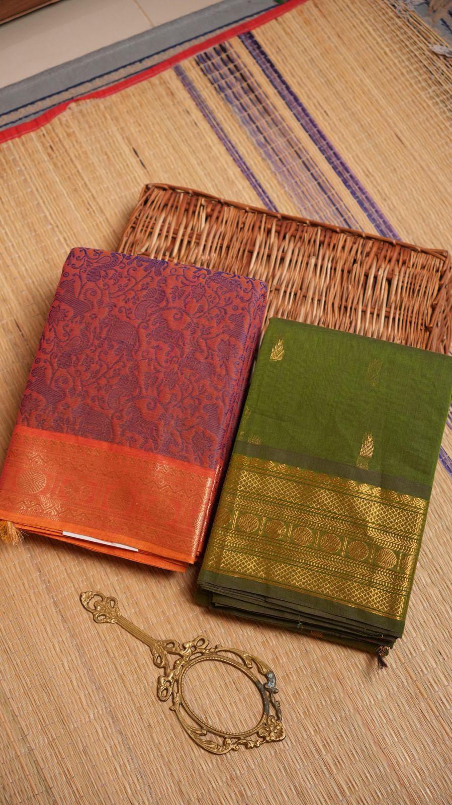 Kanchi Cotton Saree - 01-03-06-PCS-06 & 01-09B-05-26 (COMBO 2 - MANJAL NEERATTU)