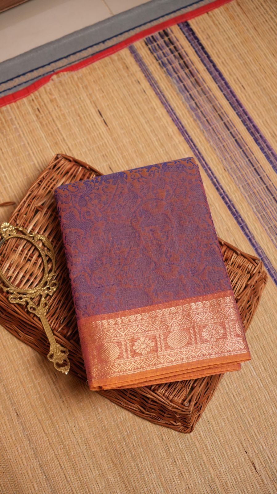 Kanchi Cotton Saree - 01-03-06-PCS-04 & 01-09B-05-25 (COMBO 3 - NALANGU)