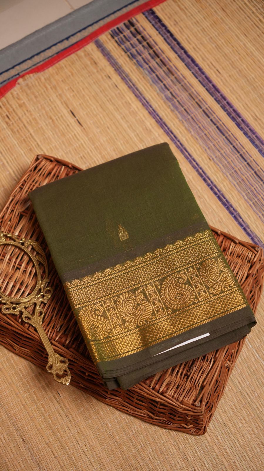 Kanchi Cotton Saree - 01-03-06-PCS-04 & 01-09B-05-25 (COMBO 3 - NALANGU)