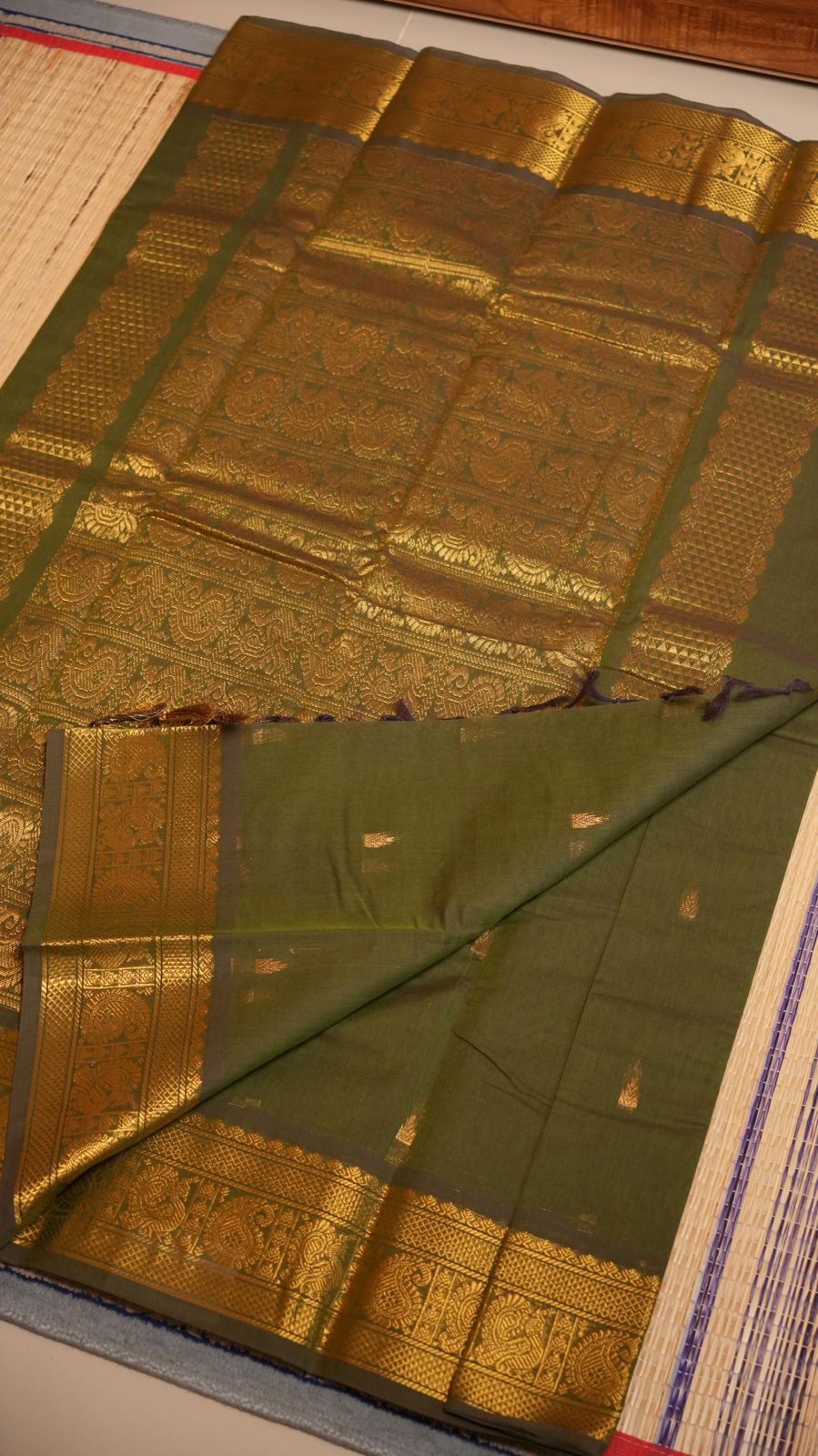Kanchi Cotton Saree - 01-03-06-PCS-04 & 01-09B-05-25 (COMBO 3 - NALANGU)