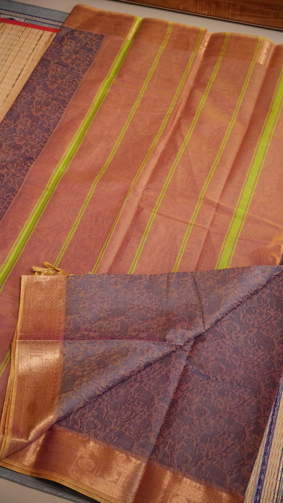 Kanchi Cotton Saree - 01-03-06-PCS-22 & 01-09B-05-33 (COMBO 4 - NICHAYATHARTHAM)