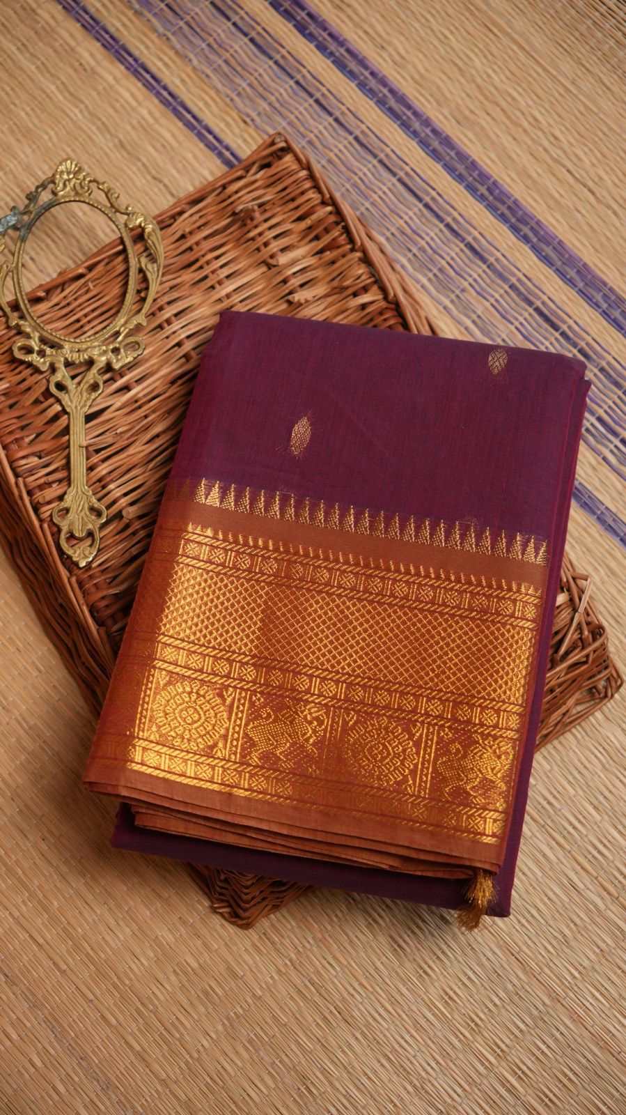 Kanchi Cotton Saree - 01-03-06-PCS-22 & 01-09B-05-33 (COMBO 4 - NICHAYATHARTHAM)