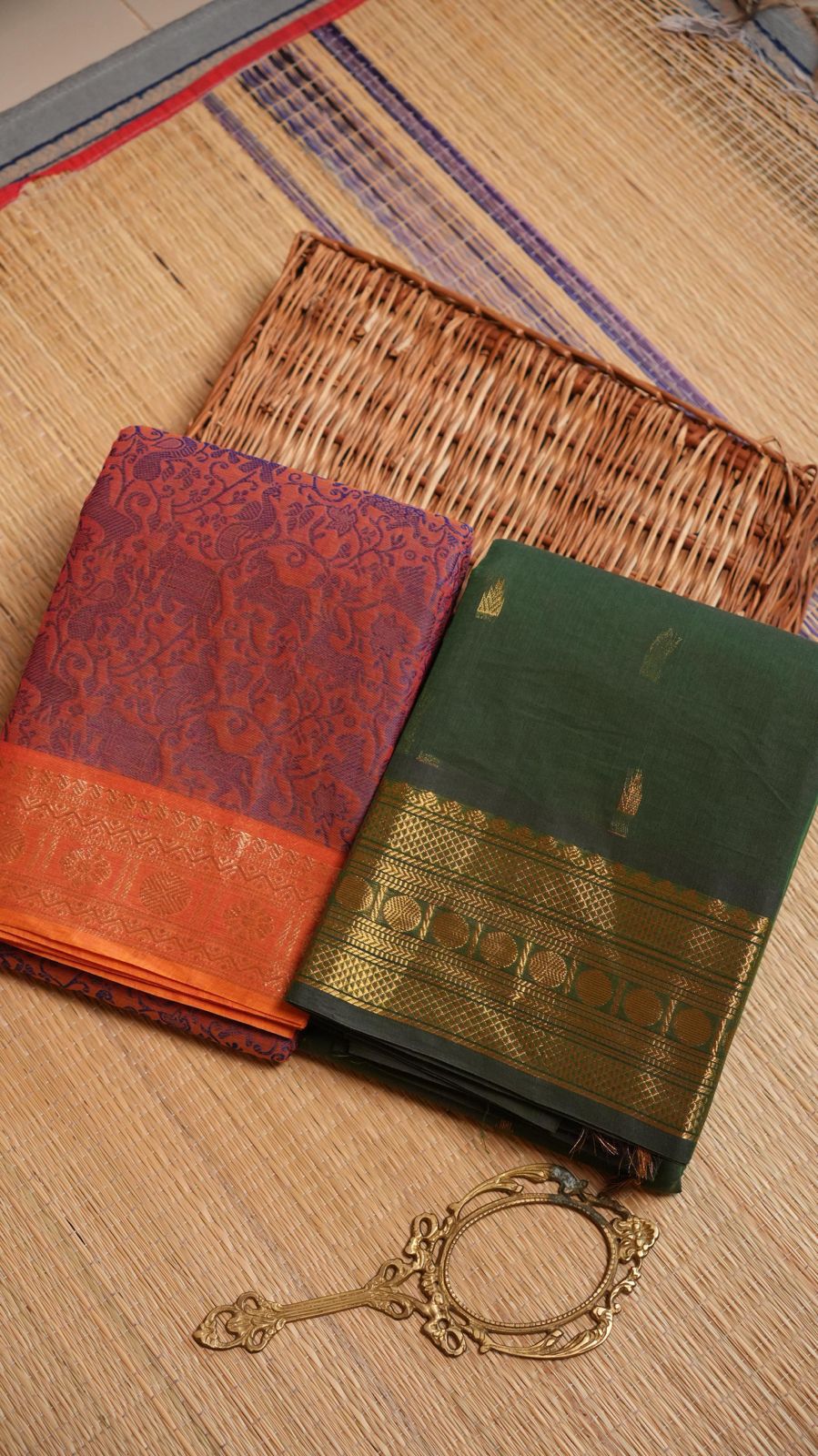 Kanchi Cotton Saree - 01-03-06-PCS-27 & 01-09B-05-17 (COMBO 5 - MUHURTHAM)
