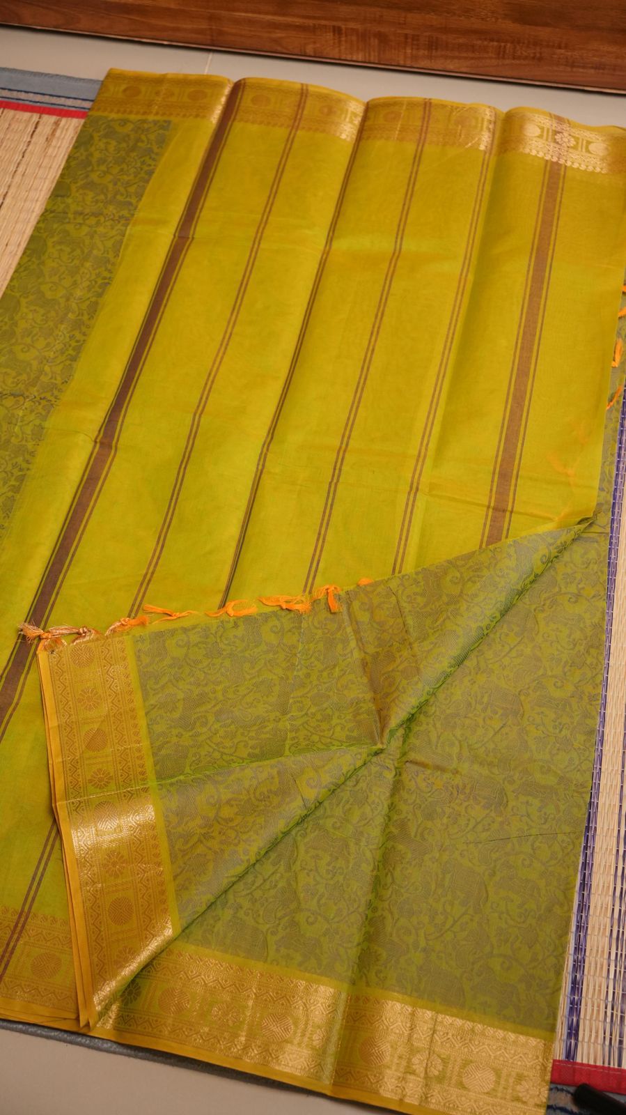 Kanchi Cotton Saree - 01-03-06-PCS-33 & 01-09B-05-19 (COMBO 6 - MANGALA SNANAM)