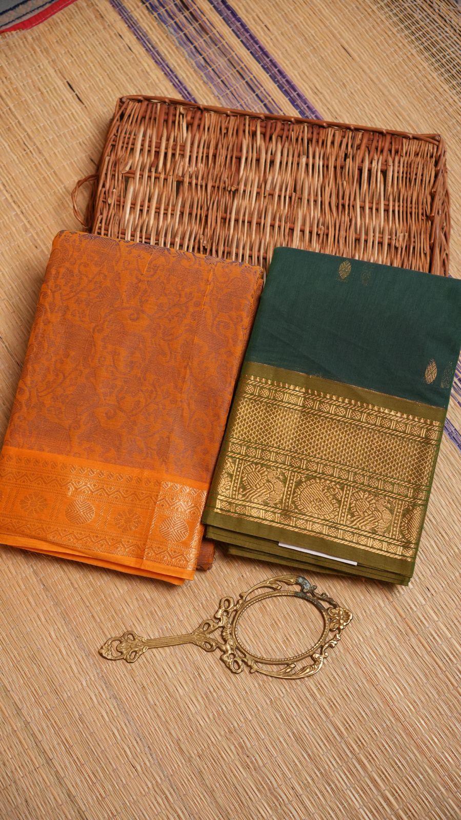 Kanchi Cotton Saree - 01-09B-03-33 & 01-09B-05-32 (COMBO 7 - SUMANGALI POOJAI)